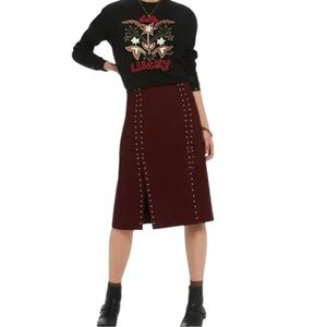 SCOTCH & SODA WOOL BLEND HOUNDSTOOTH MAISON SKIRT SZ XS EUC